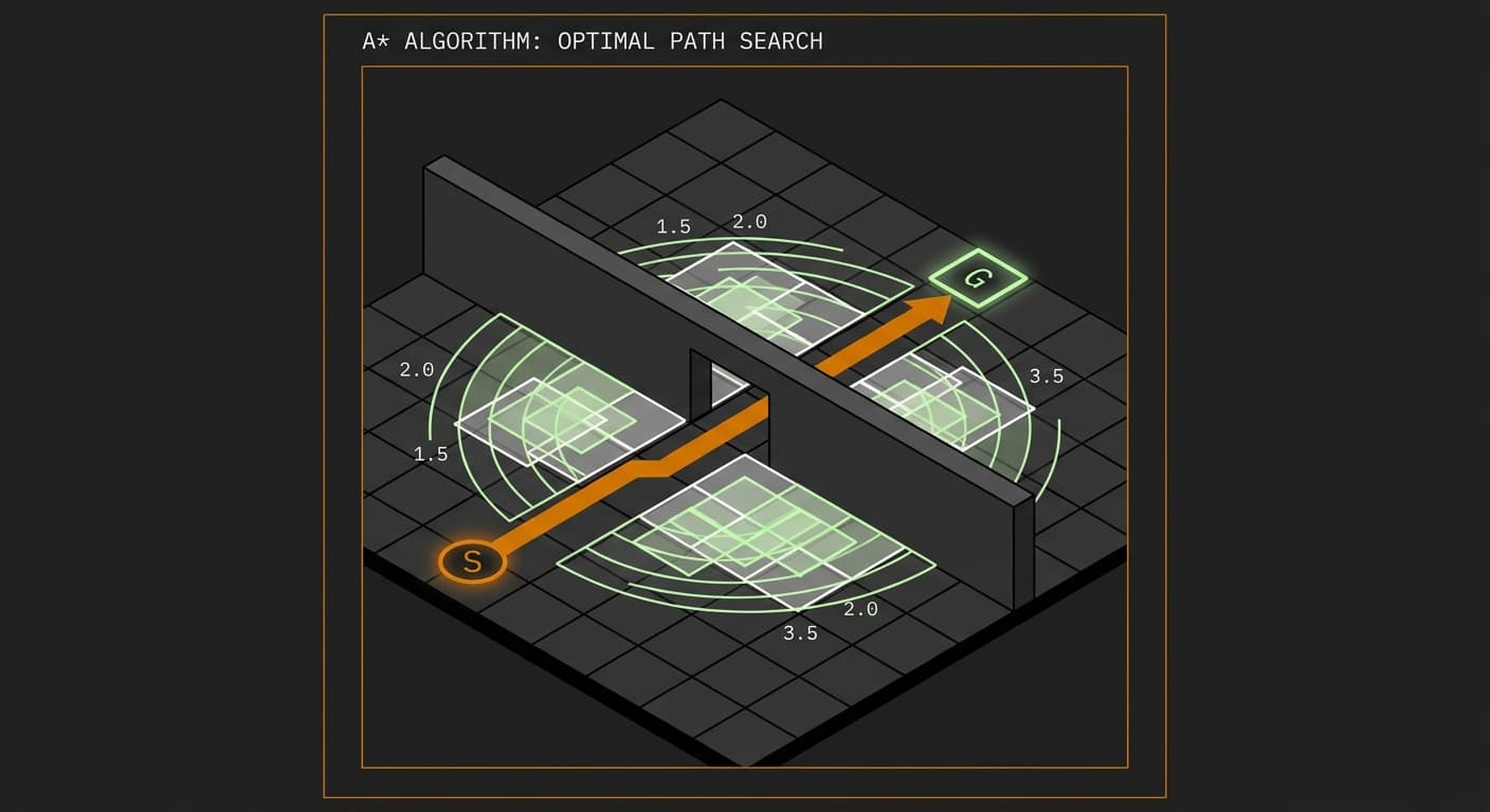 A* Search Algorithm: Game Pathfinding Explained